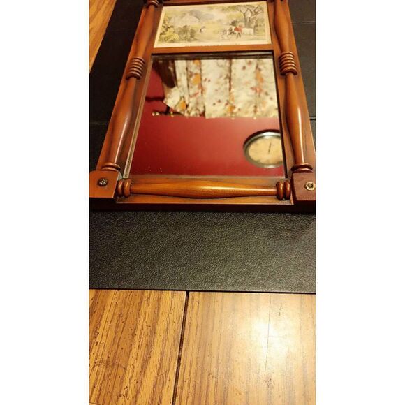 Original Currier and Ives lithograph print in wood frame w/mirror 10 x 18 - Picture 3 of 6